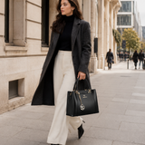 Sac Cabas Luxe à Trois Compartiments en Cuir Premium