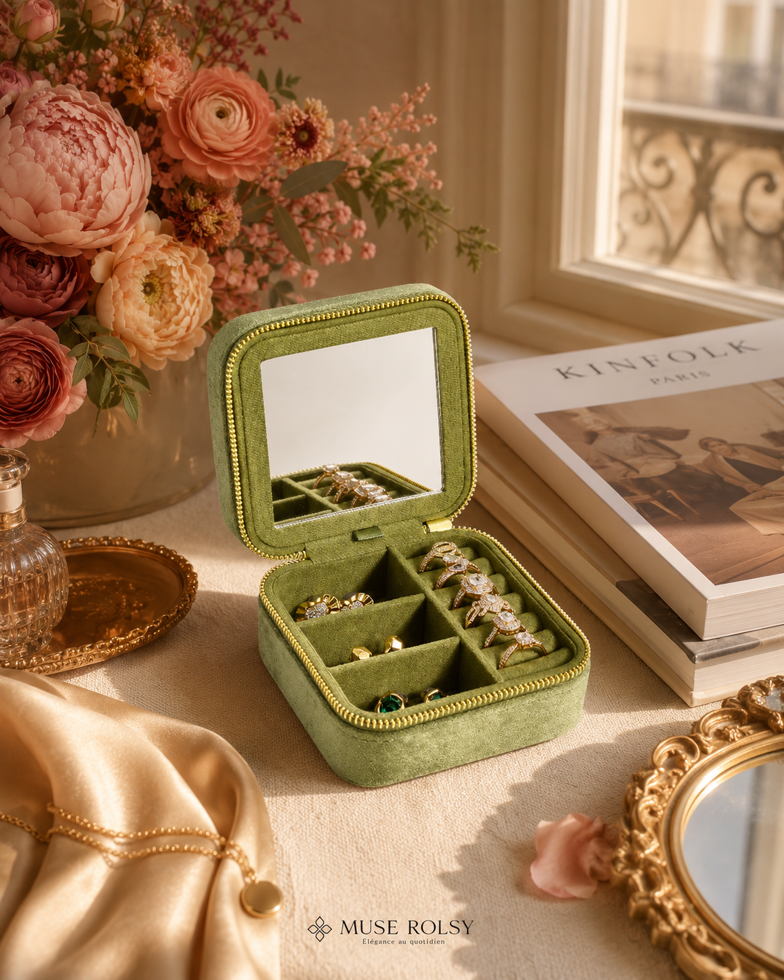 Écrin à Bijoux de Voyage en Velours