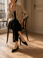 Ballerines Slingback en Daim Brun
