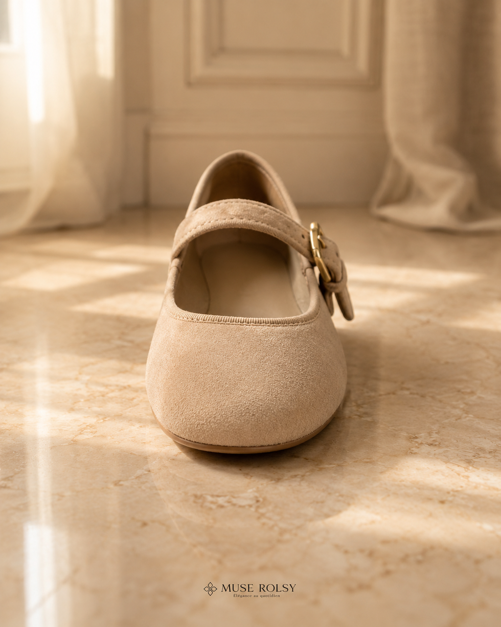 Ballerines Mary Jane en Daim
