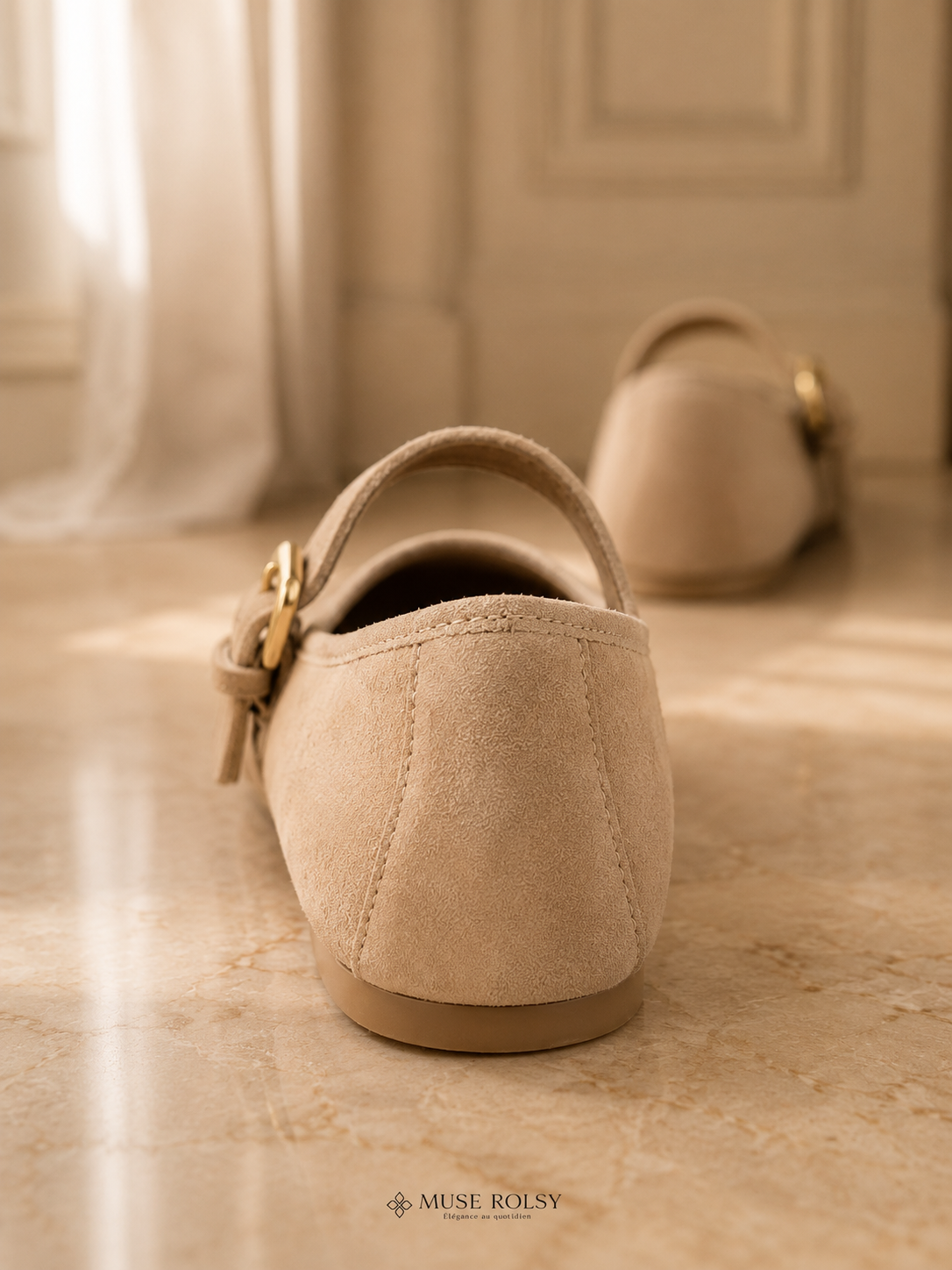 Ballerines Mary Jane en Daim