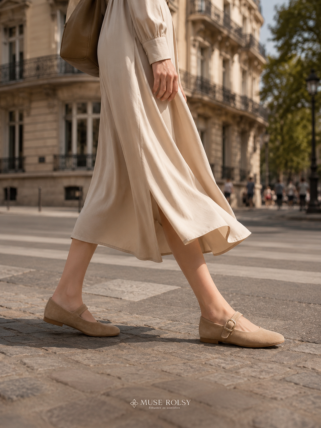 Ballerines Mary Jane en Daim