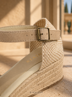Sandales Compensées Espadrilles en Daim