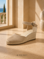 Sandales Compensées Espadrilles en Daim