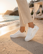Baskets Compensées en Cuir pour Femme