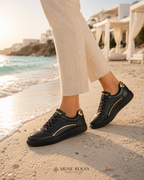 Baskets Compensées en Cuir pour Femme