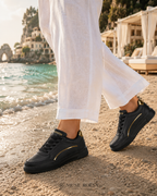Baskets Compensées en Cuir pour Femme