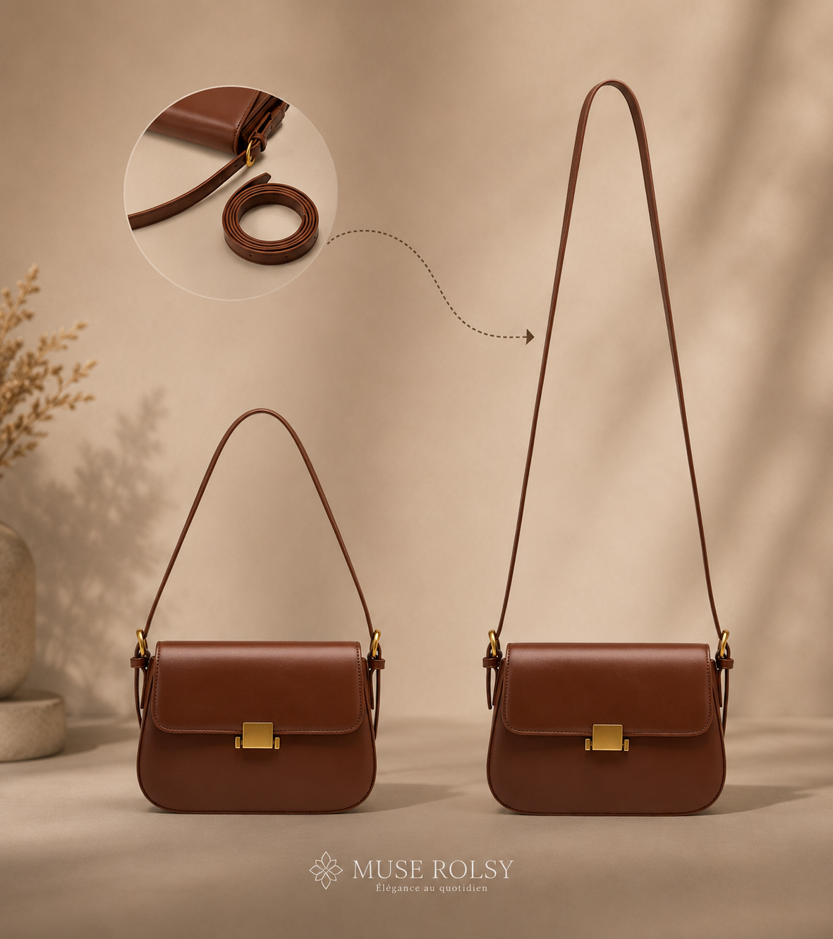 Petit Sac Bandoulière Femme en Cuir