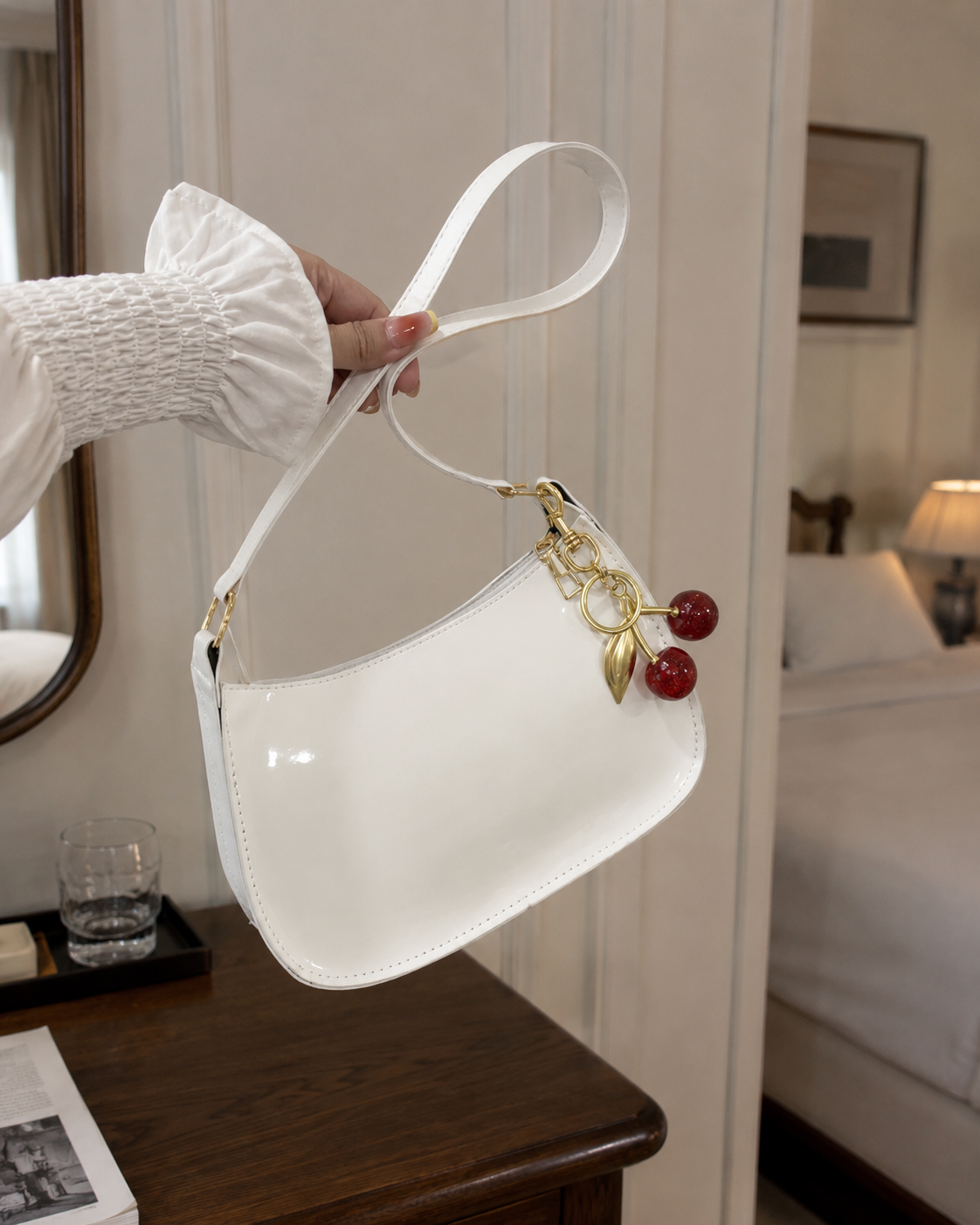 Sac Épaule Bordeaux Minimaliste