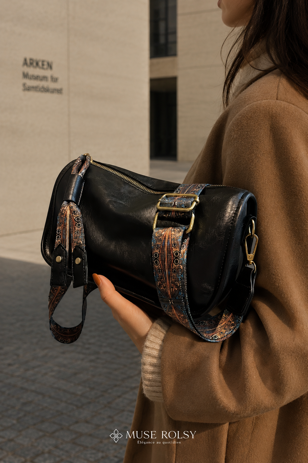 Sac Hobo à Motif Graphique