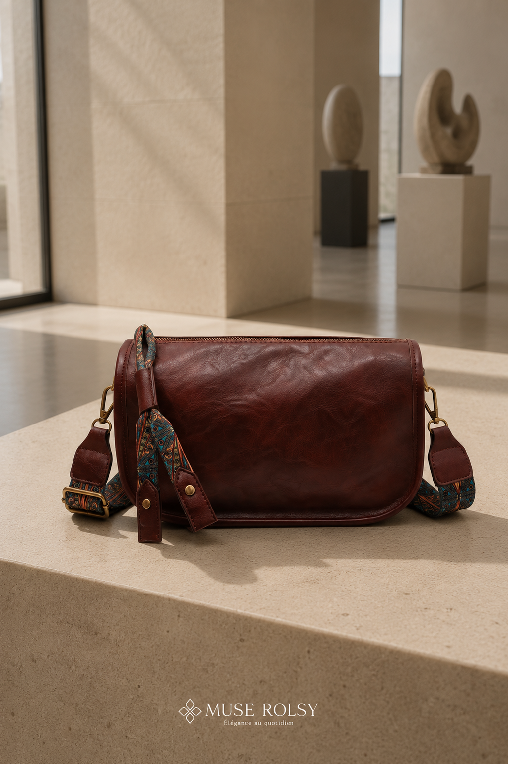Sac Hobo à Motif Graphique
