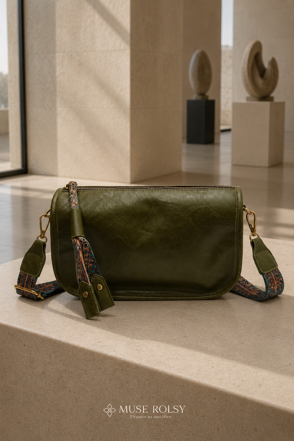 Sac Hobo à Motif Graphique