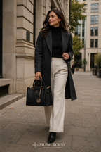 Sac Cabas Luxe à Trois Compartiments en Cuir Premium