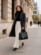 Sac Cabas Luxe à Trois Compartiments en Cuir Premium