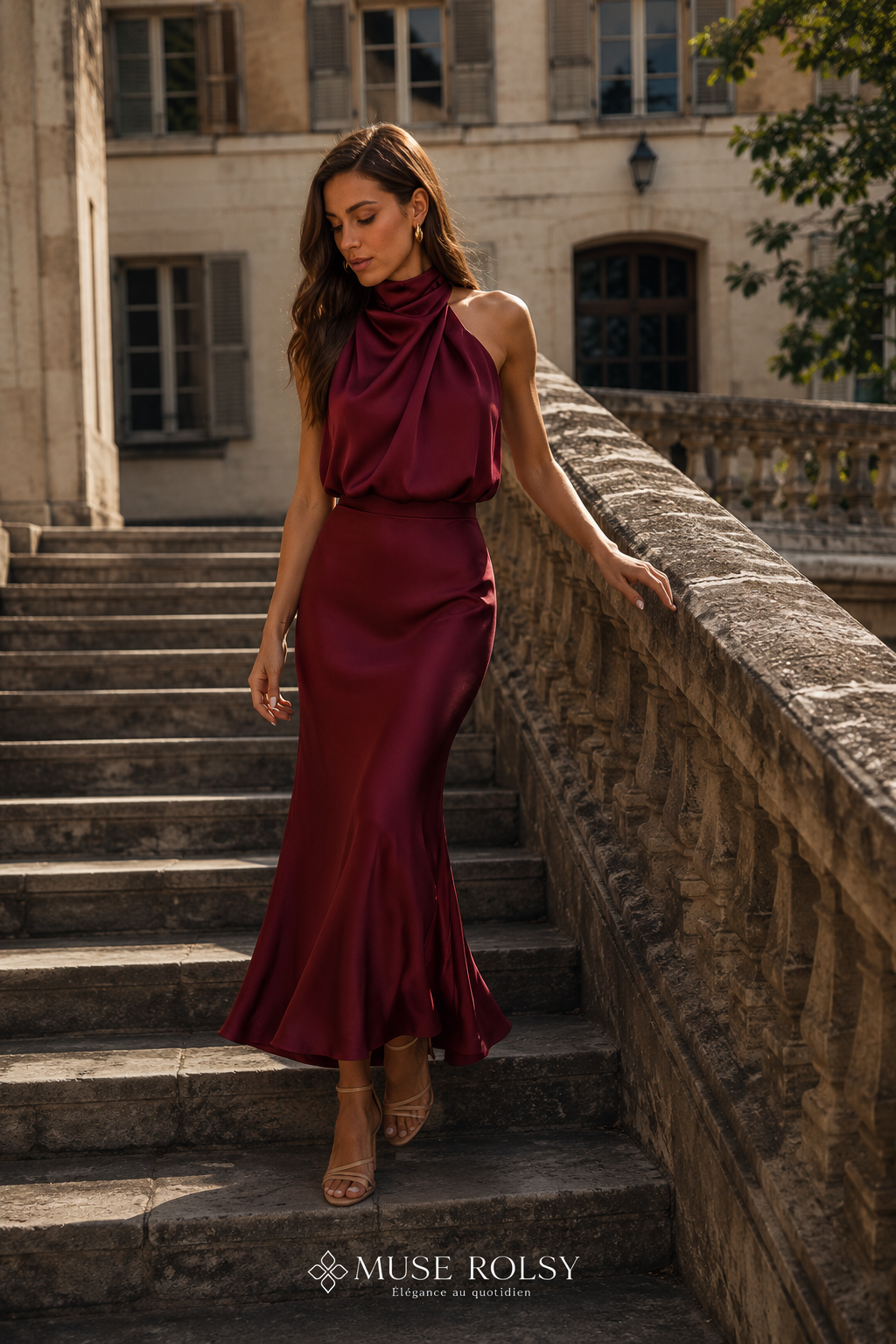 Robe en Satin Élégante