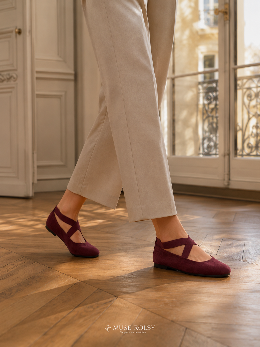 Ballerines Mary Jane Rétro Rouges