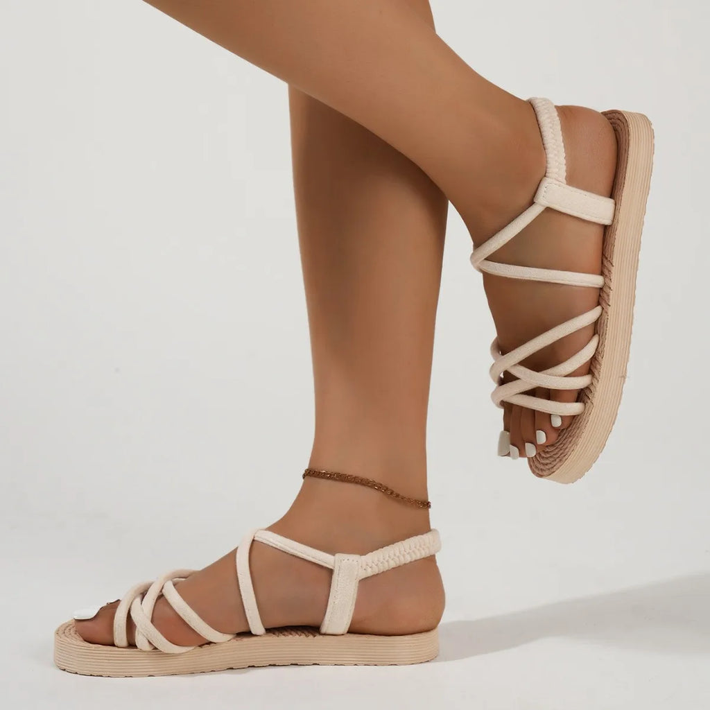 2026 New Summer Leisure Sandals For Women Flat Shoes Soft EVA Sole Light Weight Female Daily Walking Sandalias Street Footwear