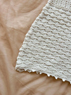 Women's White Crochet Halter Neck Sleeveless Dress