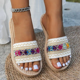 Sandales Bohème Chic à Détails Colorés