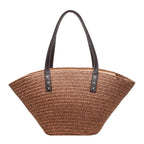 Raffia Tote Bags For Women Straw Crochet Bucket Shoulder Bags Large Capacity Shopper Totes 2026 Summer Latest Designer Handbags