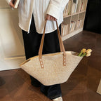 Raffia Tote Bags For Women Straw Crochet Bucket Shoulder Bags Large Capacity Shopper Totes 2026 Summer Latest Designer Handbags