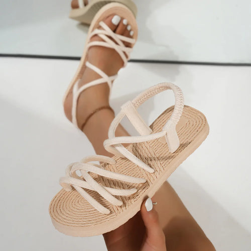 2026 New Summer Leisure Sandals For Women Flat Shoes Soft EVA Sole Light Weight Female Daily Walking Sandalias Street Footwear