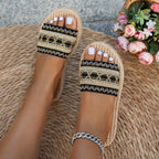 Sandales Bohème Chic à Détails Colorés