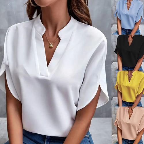 Blouse à Col V Élégante